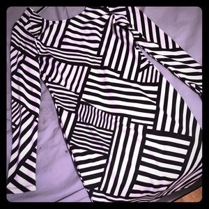 Black and White Stripped Long sleeve dress